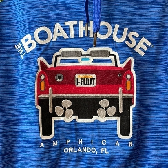 THE BOATHOUSE Hoodie Blue Sweatshirt Size Small - Picture 6 of 16